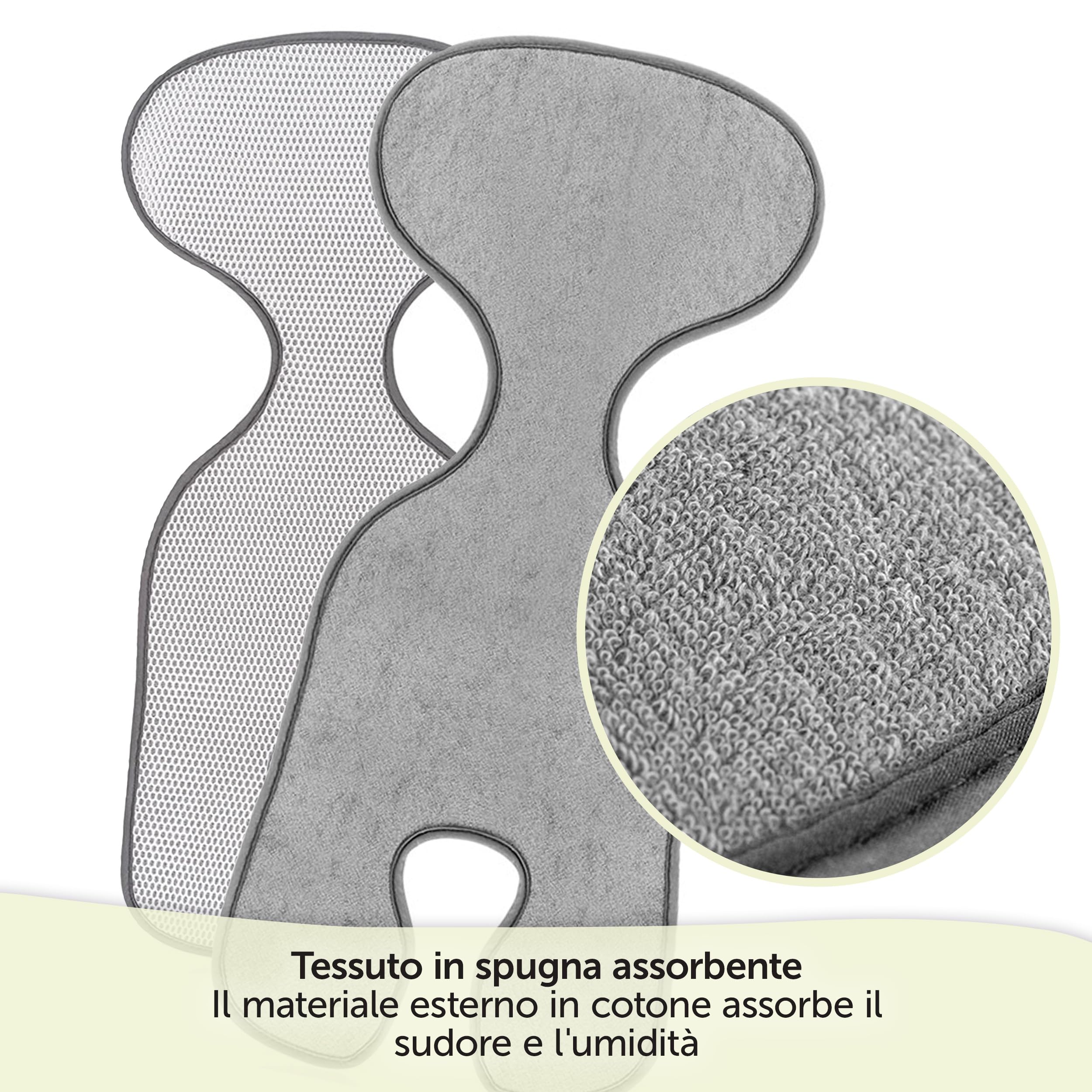Zamboo Copriseggiolino Auto Bambini Universale per Ovetto Auto Gruppo 0+ - Protezione Seggiolino Auto Bambini Traspirante e Antisudore - Grigio
