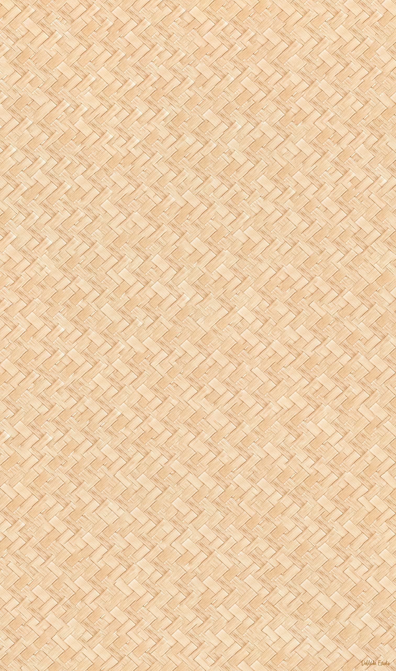 DobleUve Estudio Alfombra Vinílica Estampado Mimbre | Color Beige | 300x200 cm | Alfombra Vinilo Salón | Alfombras de Vinilo | Suelo Vinílico | Alfombra Cocina Lavable Antideslizante