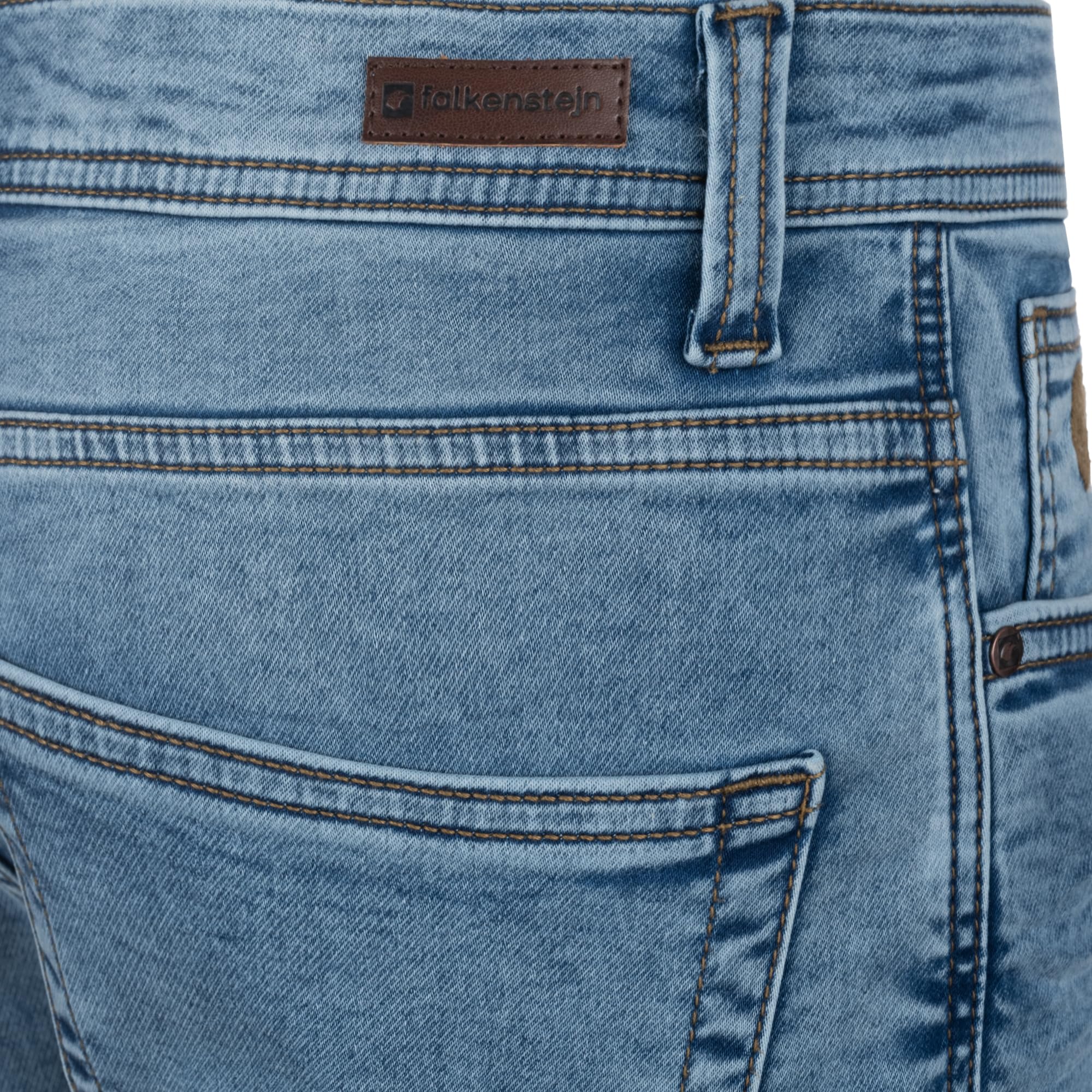 Mads Klassische Herren Jeansshorts - Comfort Fit mit Rollkanten Denim Casual Jeans Shorts