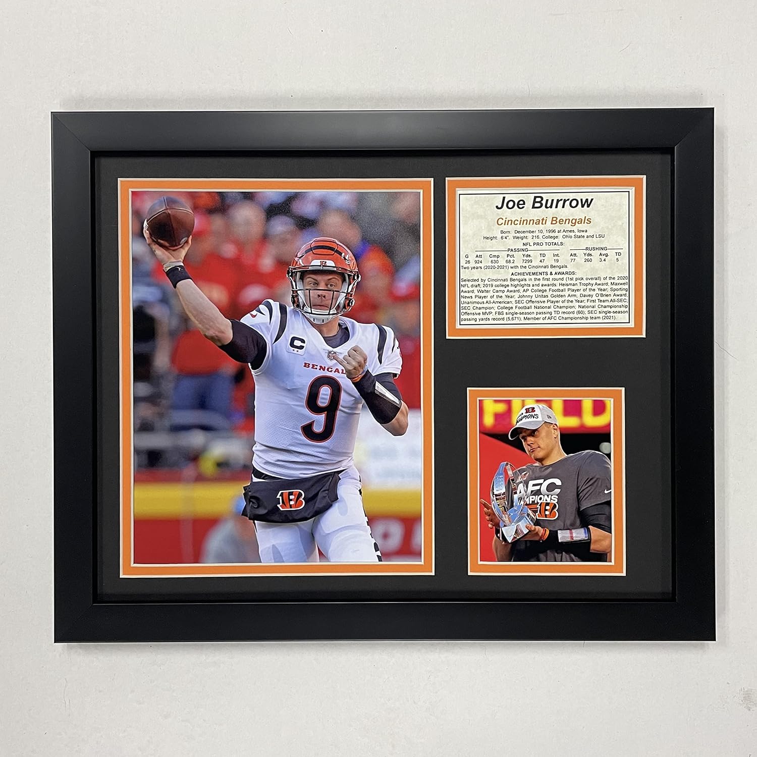 Legends Never Die, Inc. Joe Burrow | Cincinnati Bengals | 12"x15" Framed Photo Collage