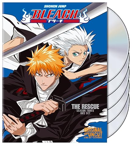 Bleach Uncut Box Set, Vol. 3 The Rescue w Limited Collector's Hollow Mask