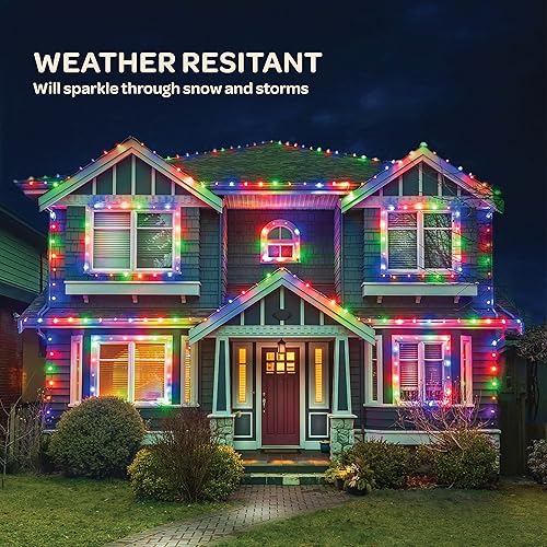 Miniatura 6 de 1000 luces LED de Navidad multicolor 400 pies de cadena de luces superlargas  Control remoto con 8 modostemporizadorregulable  Aprobado por UL para