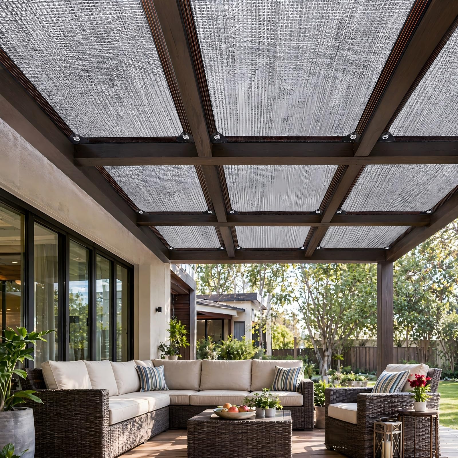 Paño de Sombra de Aluminio Reflectante 99% con Ojales,Aluminio Resistente para automóviles,Tela de protección Solar con protección UV para Patio al Aire Libre,Invernadero,Patio (3x5m)