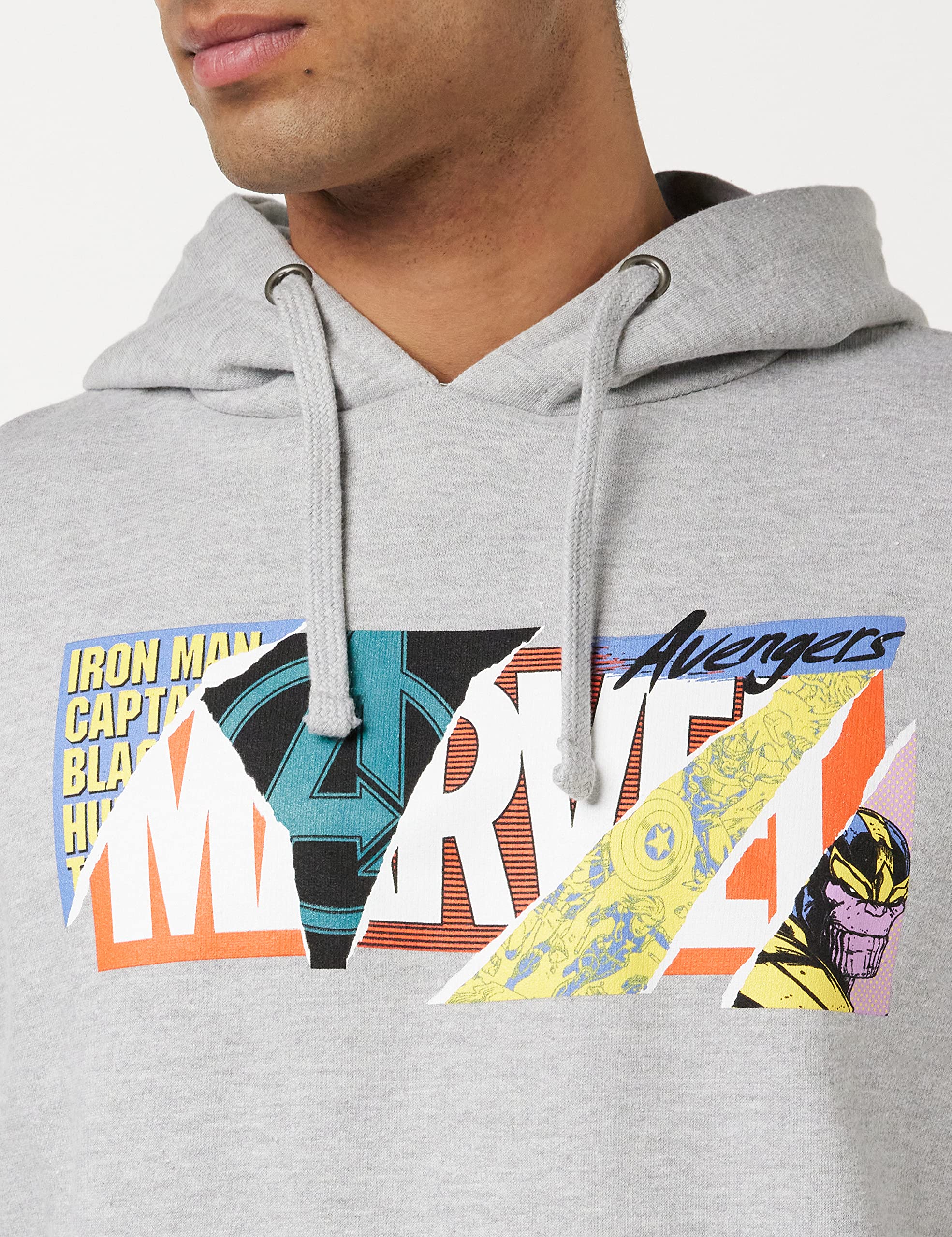 Marvel Men's Scrapbook Logo Hooded Sweatshirt