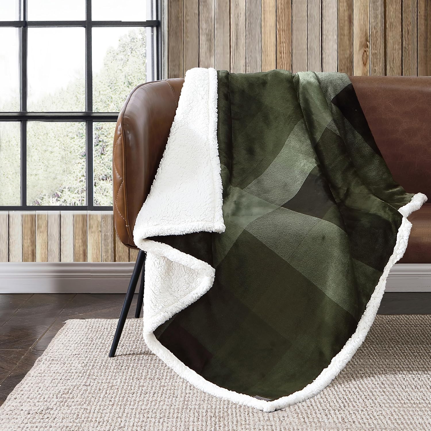 Eddie Bauer Throw Blanket, Reversible Sherpa Nepal Ubuy