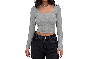 Women's Fall Staple: Sexy Square Neck Crop Top