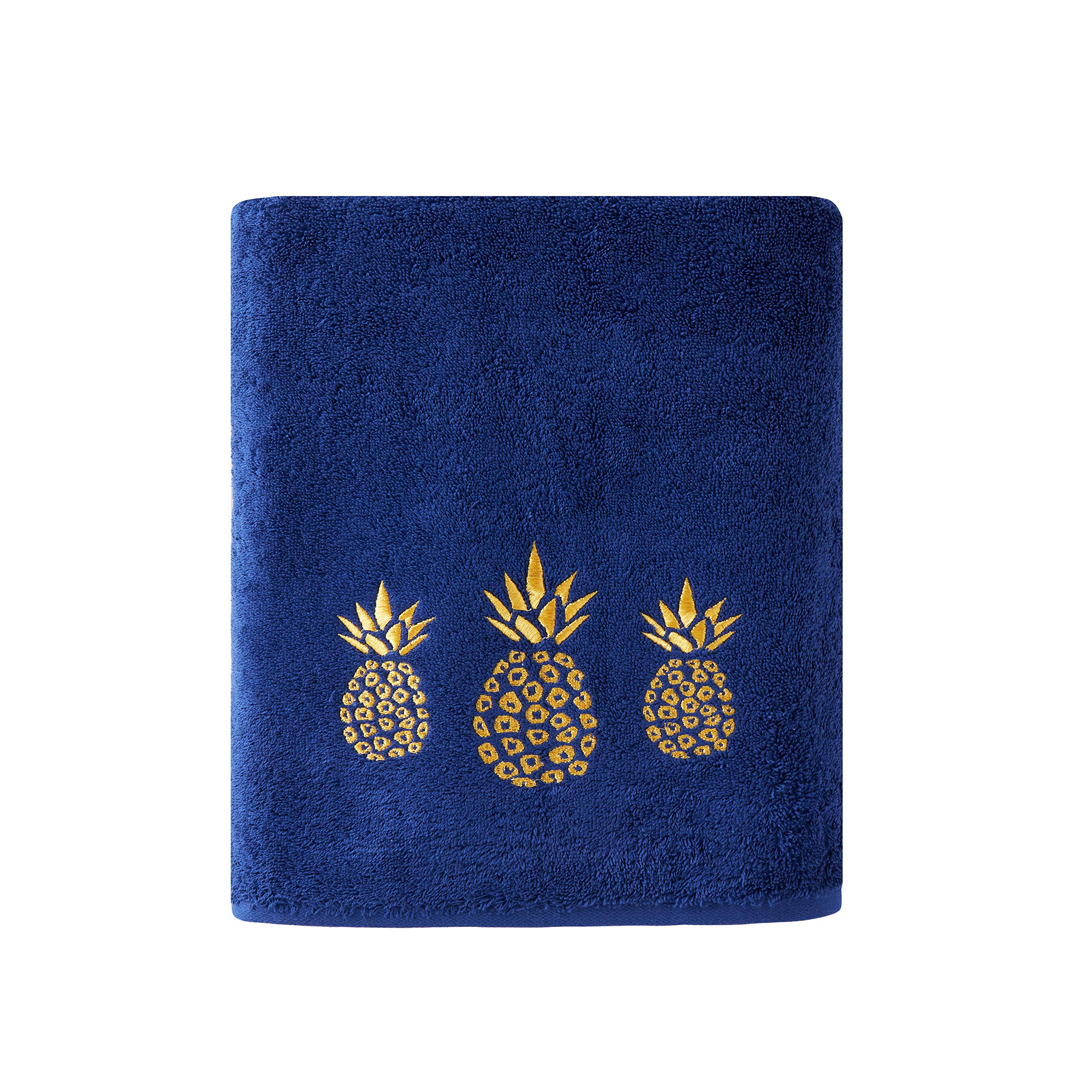 SKL Home by Saturday Knight Ltd Gilded Pineapple Bath Towel Navy