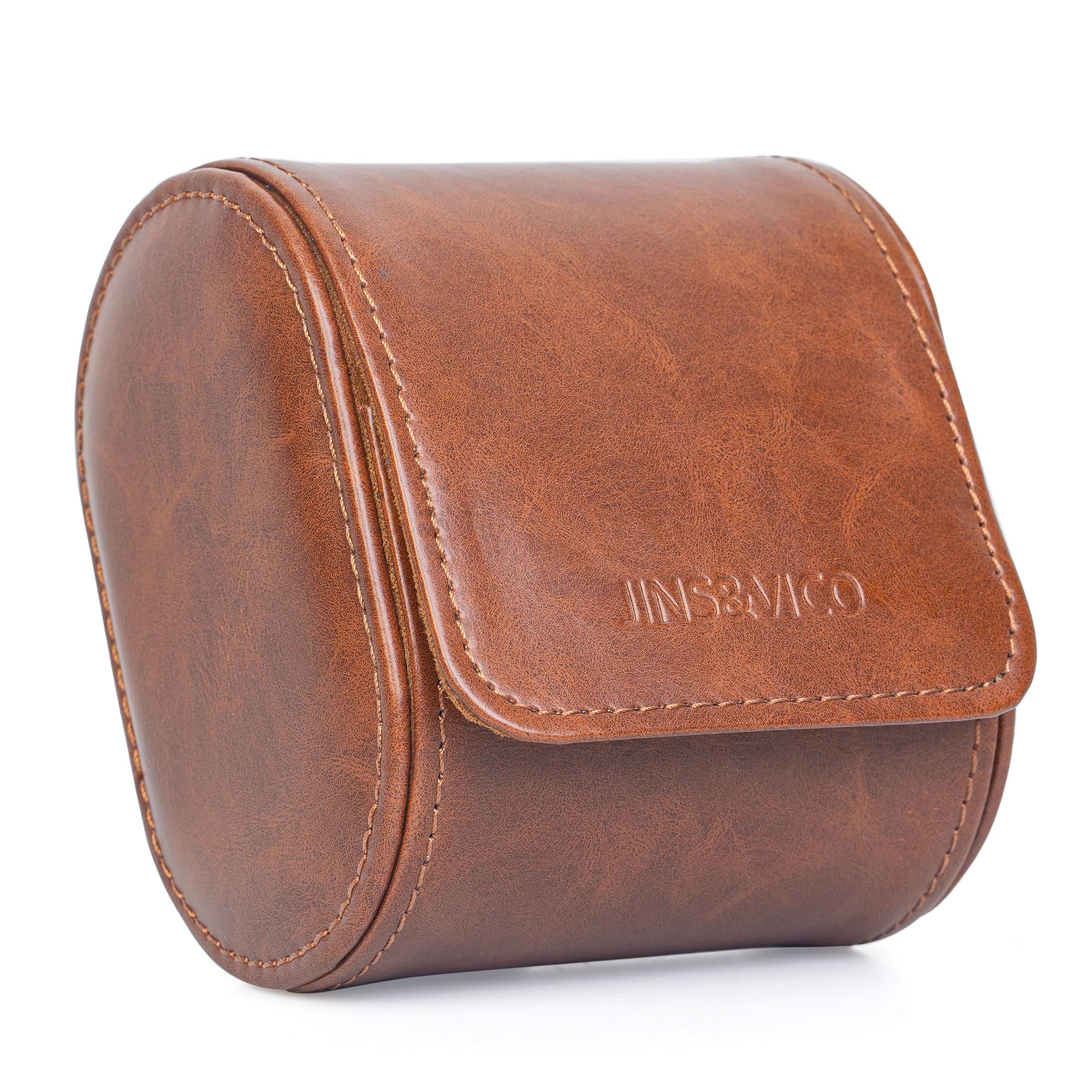 DOOMOOK DOOMOOK Single Watch Travel Case, PU Leather Watch Holder with Pillow, Watch Box Single for Men and Women, Watch Protecter, Watch Roll for Storage and Display(Brown)