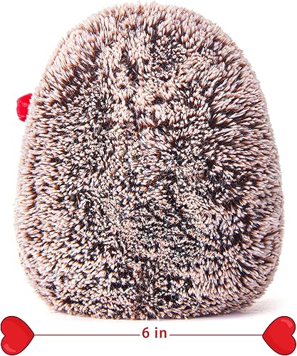 Miniatura 5 de IKASA Hedgehog - Juguete de peluche con flor para el día de San Valentín, lindo juguete suave de 8 pulgadas, regalo para el día de San Valentín para