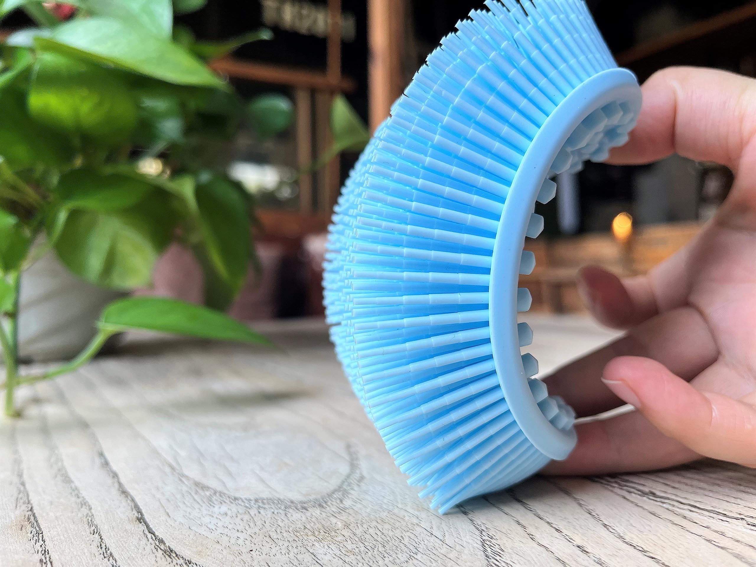 Premium Sensory Brush for Kids or Autism,Soft Silicone Body Scrubber,2 in 1 Sensory Room Occupational Therapy Brushes,Silicone Loofah,Pet Shower Brush Bath Brush Shampoo Brush
