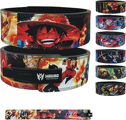 Miniatura 10 de MEDSO Cinturón de Palanca para Levantamiento de Pesas Anime, Cinturón de Levantamiento para Sentadillas, Peso Muerto, Entrenamiento Cruzado,