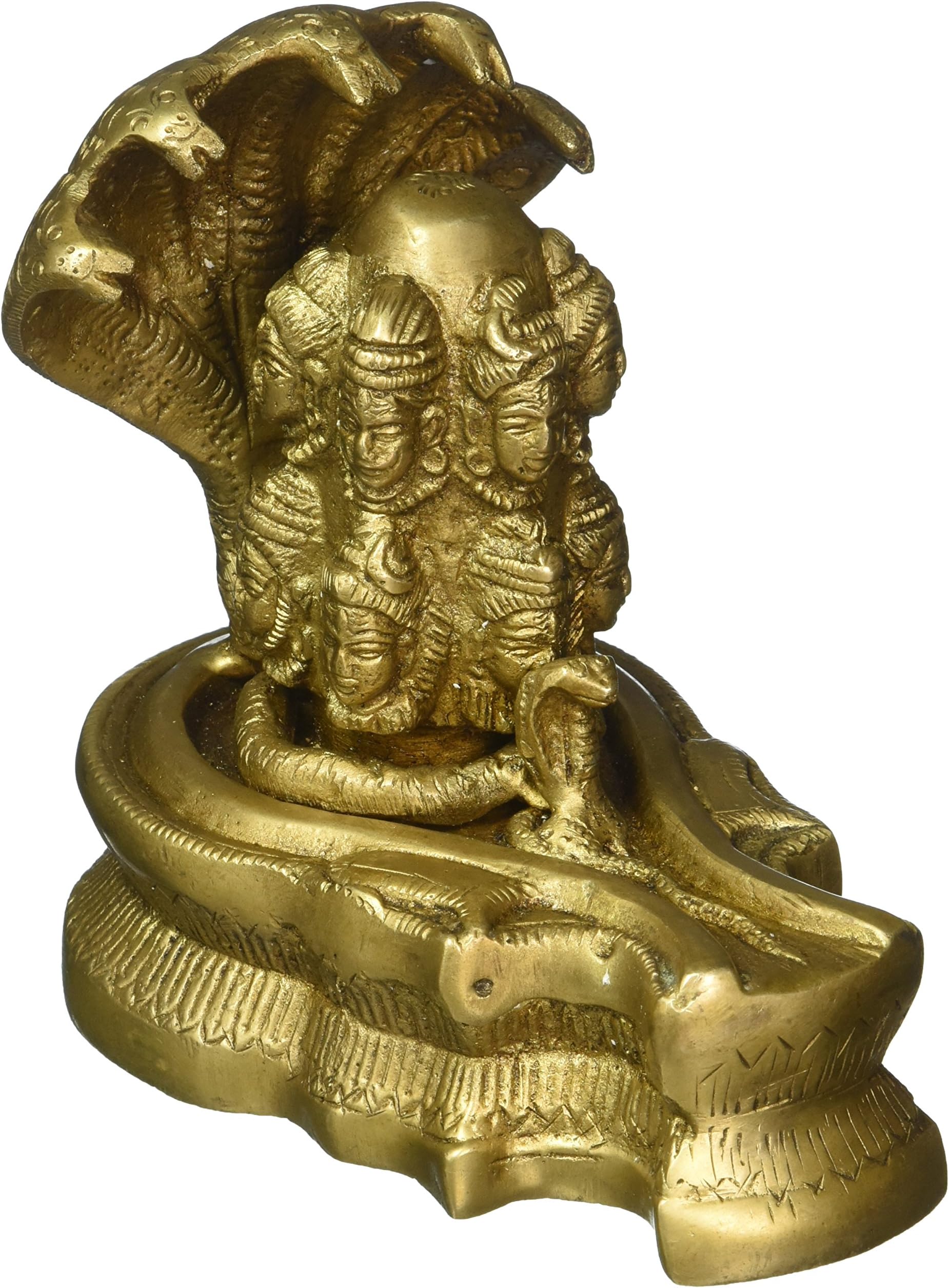 Brass Idols Shiv Lingam Statue Hinduism Symbol for Puja Hindu Temple Mandir