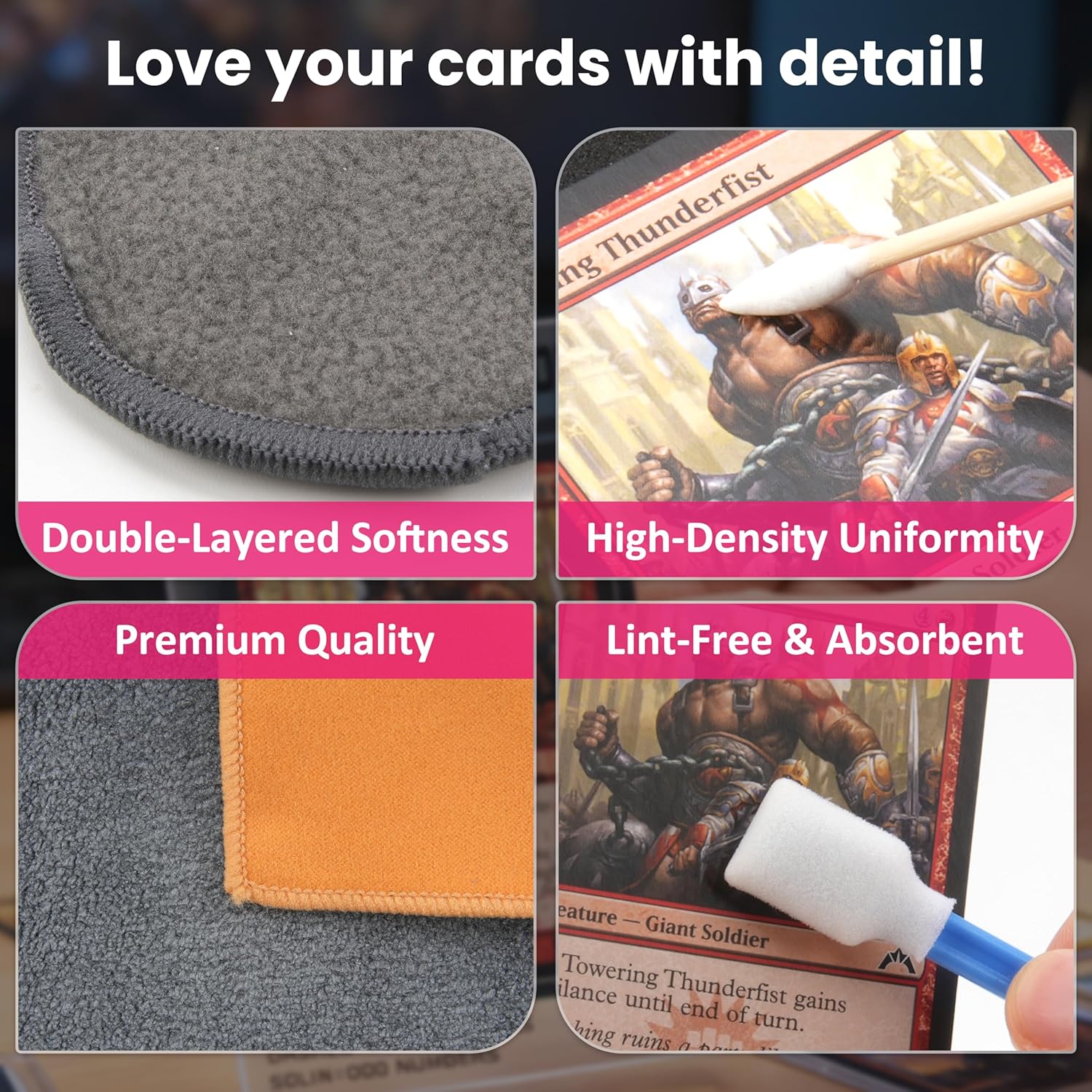 LUVCOSY 223 Pcs Trading Card Care Cleaning Kit, Sports Card Care Flattening Kit with Card Grading Centering Tool for TCG PSA Rated Sports Cards Collectors to Repair and Grade Card.