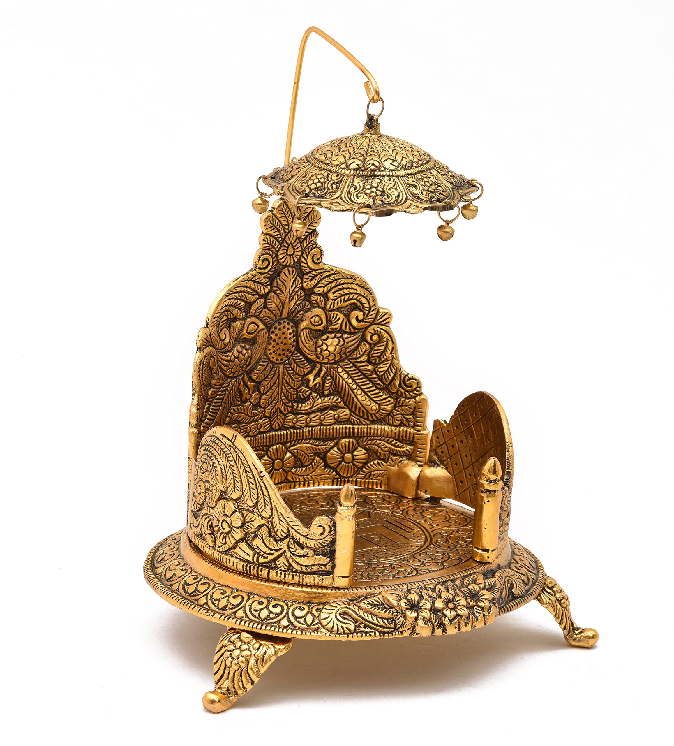 Gold Pooja Jhula Swing - Ladoo Gopal Singhasan -8