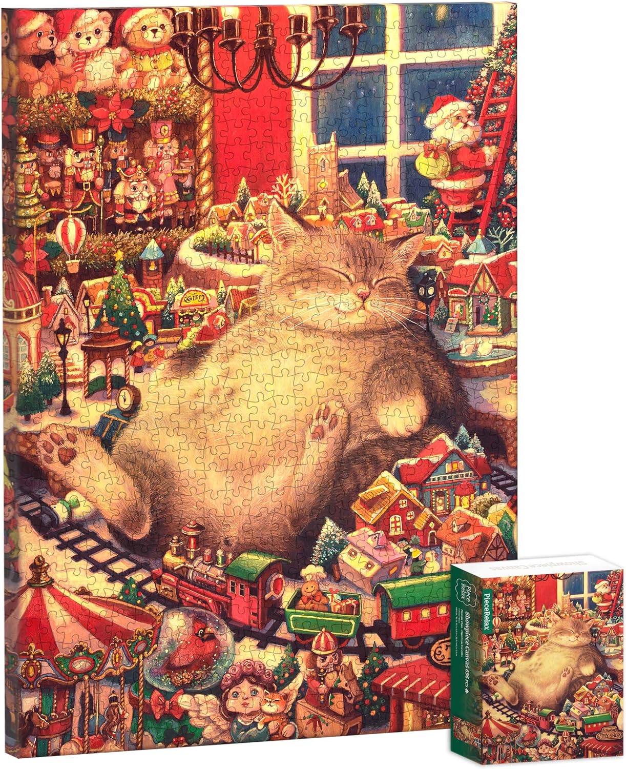 PieceRelax Puzzle Canvas Wall Art 696 Plastic Pieces for Adults - Phoenix Chan - Christmas Eve Gifts - Unique Gift & Home Décor with Jigsaw Puzzle Artwork for Living Room Bedroom [HN1476]