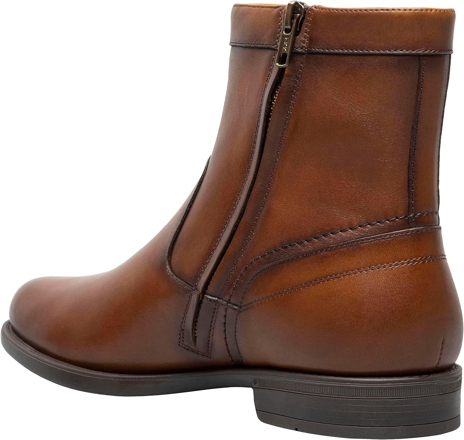 Florsheim Men's Medfield Plain Toe Zip Boot, Cognac, 15 Medium - Image 8