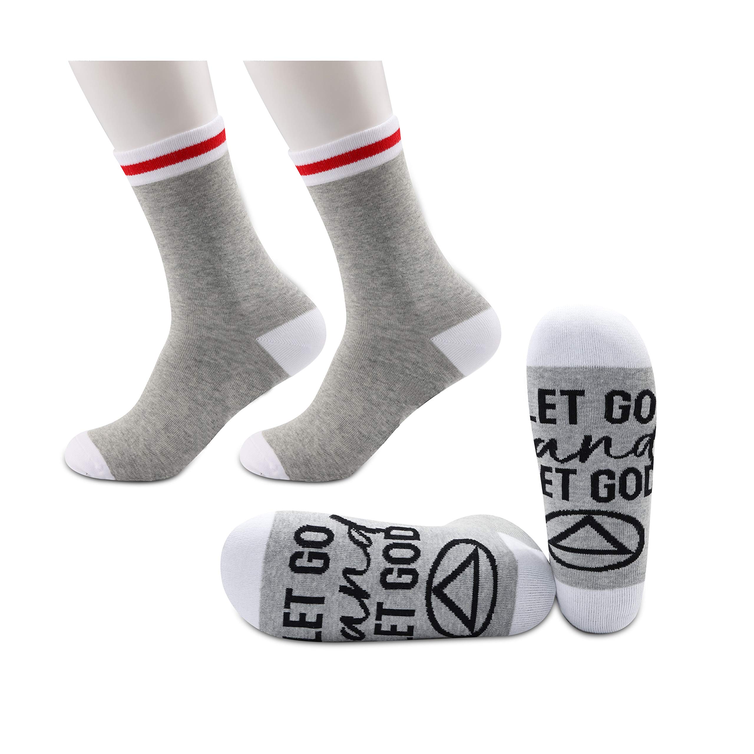 JXGZSO2 Pairs Let Go and Let Socks God AA Alcoholics Anonymous Sobriety Gift Recovery Gift
