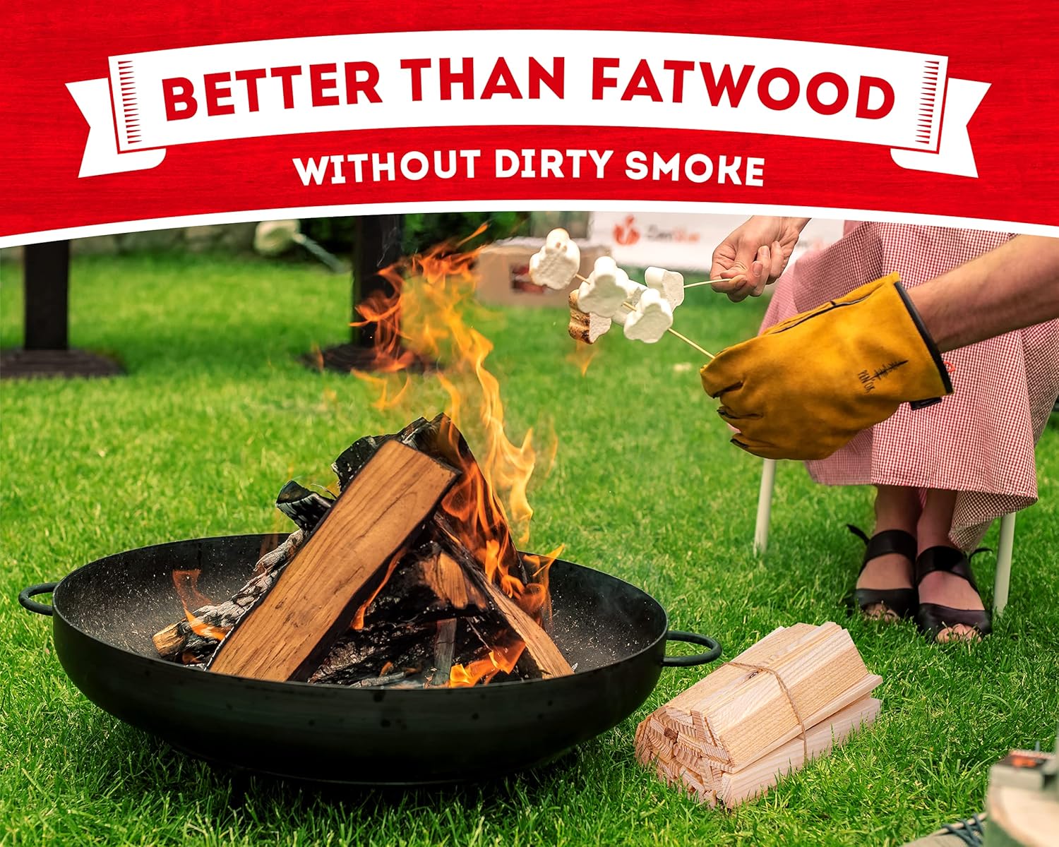 Kindling Wood fire Starter Sticks 300 pc - Kiln Dried Firewood - Fire Starter for Fireplace/Campfire/BBQ/Fire Pit/Wood Stoves - Natural Firestarters Better Than Fatwood, 7-8 lbs : Patio, Lawn & Garden