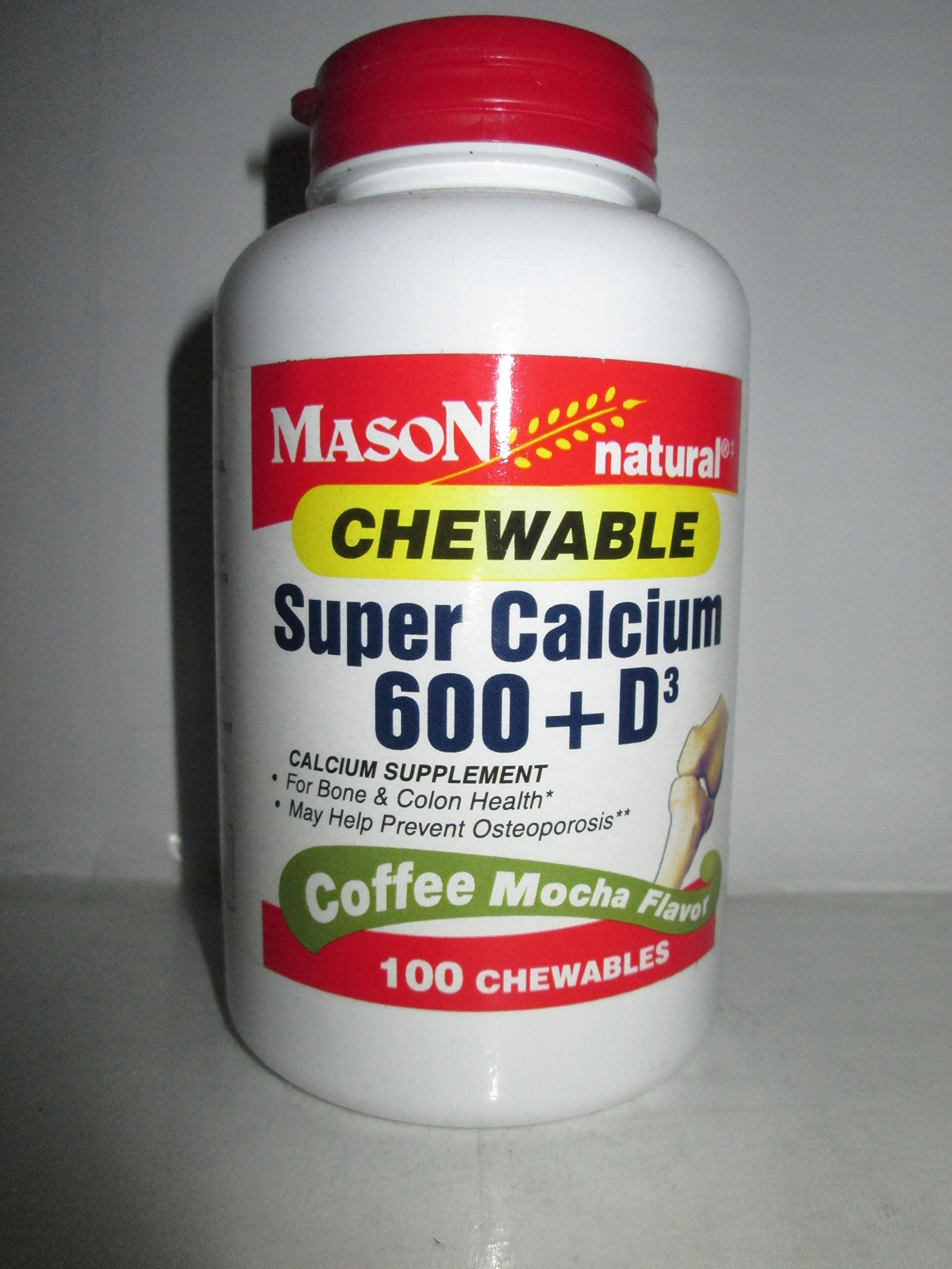 Mason Naturals Chewable Calcium 600 plus D3-100 Chewables