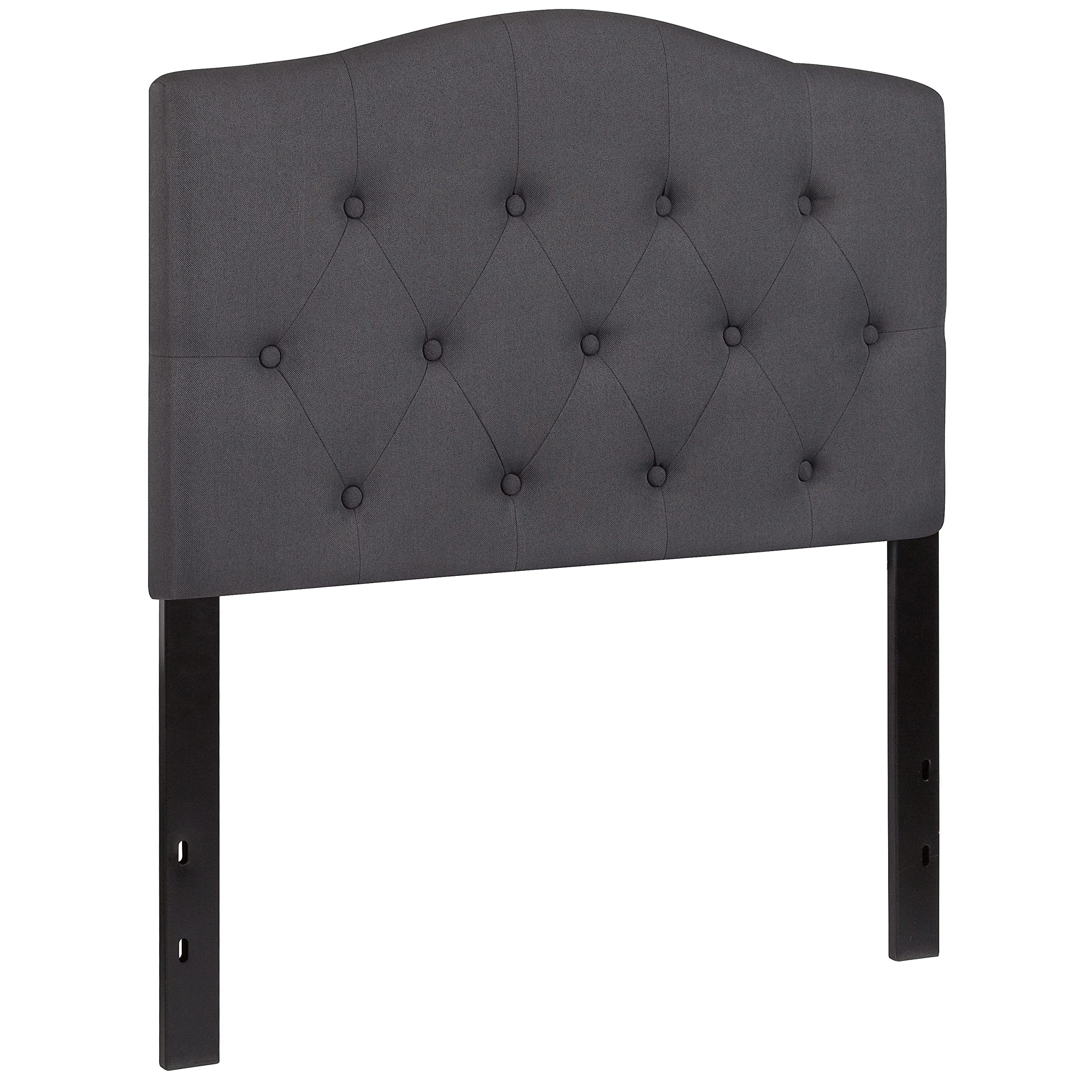 Flash Furniture Upholstered Headboard, Twin, Dark Gray