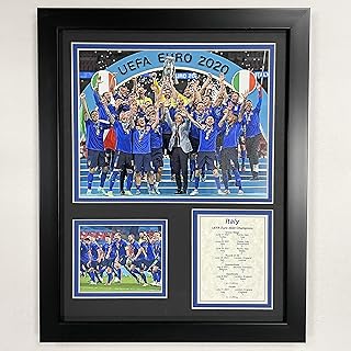Legends Never Die, Inc. Italy | 2020 UEFA European Championship Winners | 12"x15" Framed Photo Collage