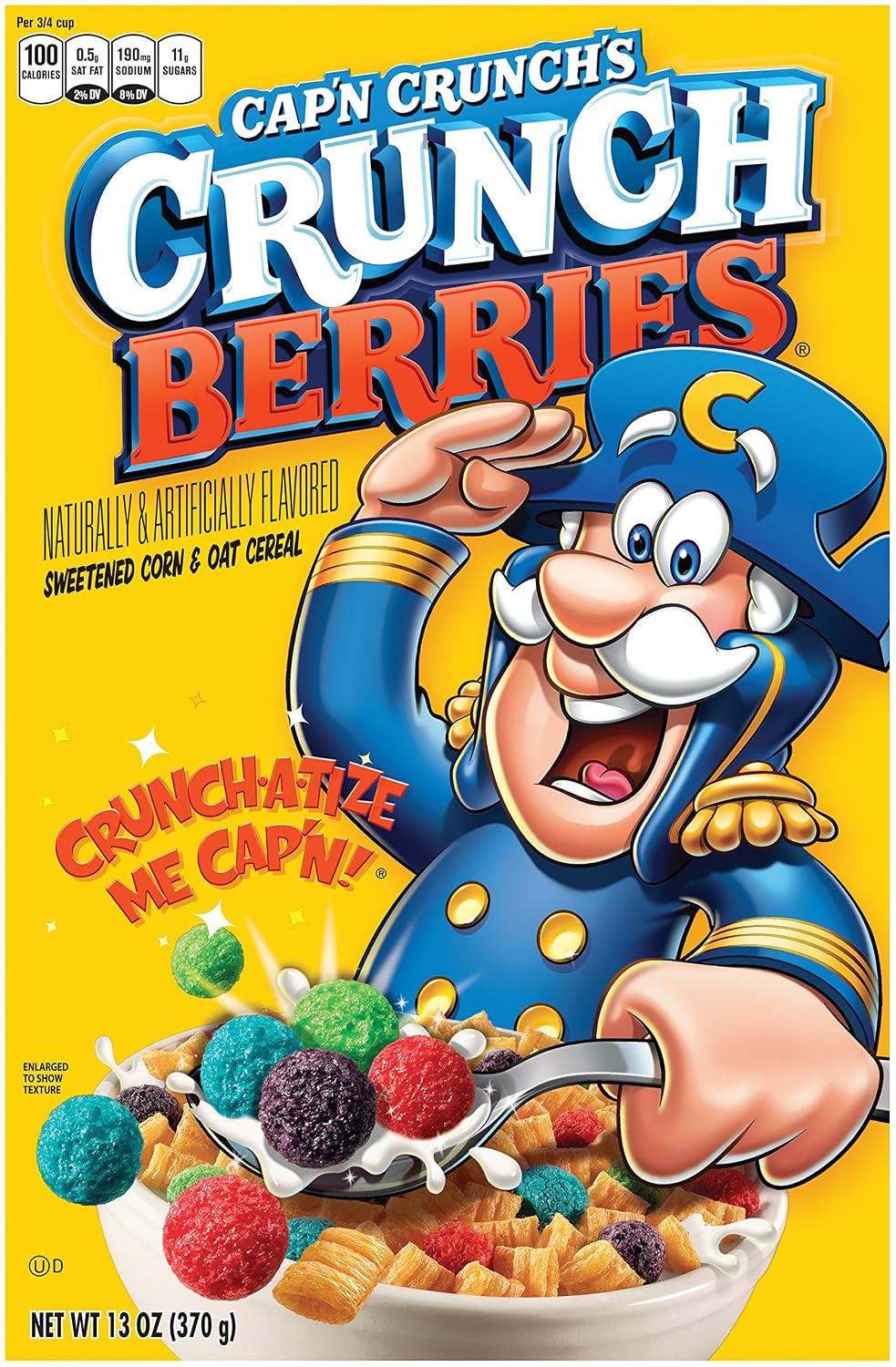 Cap'n Crunch, Crunchberries, 13 oz Boxes (4 Pack)