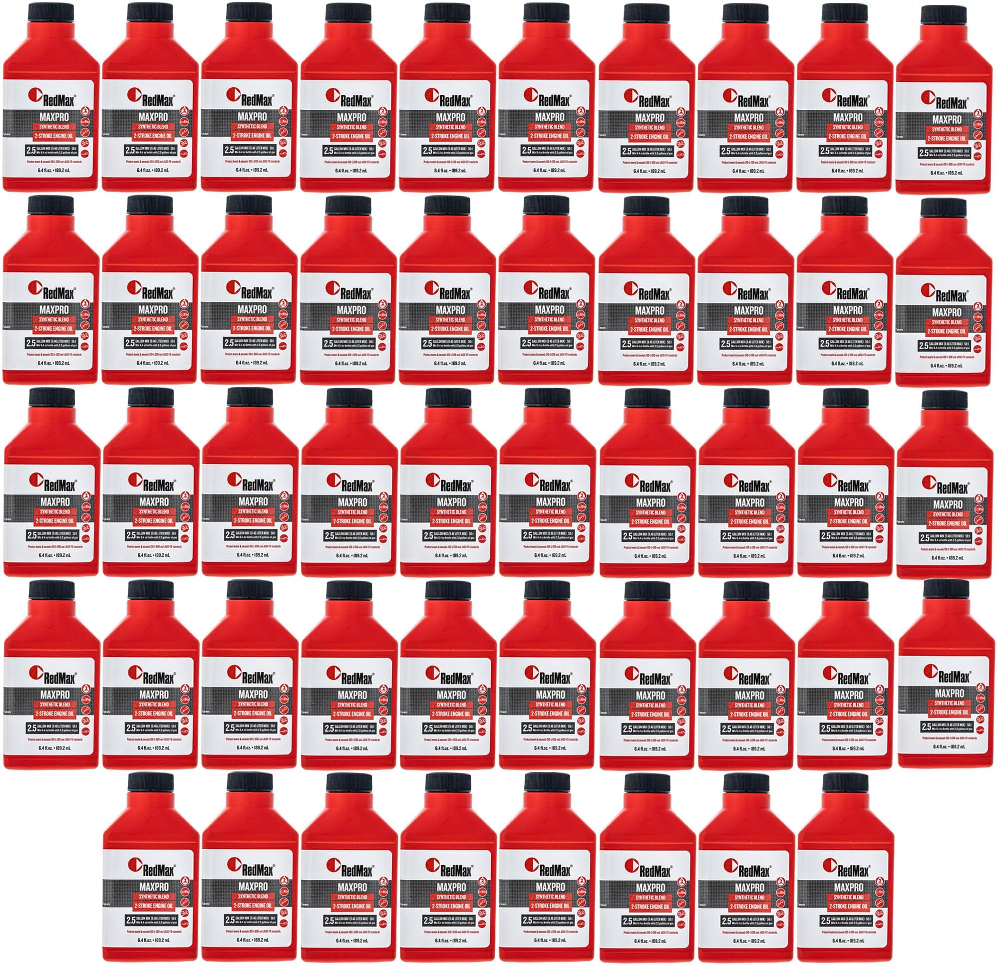 RedMax 580357203 OEM MaxLife 2-Cycle Oil 6.4oz 50:1 2.5 Gallon Mix, Case of 48