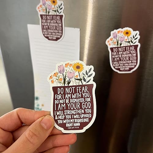Miniatura 2 de Religious magnets  Christian faith fridge magnets  Bible verse quote magnets  Isaiah 4110 do not fear