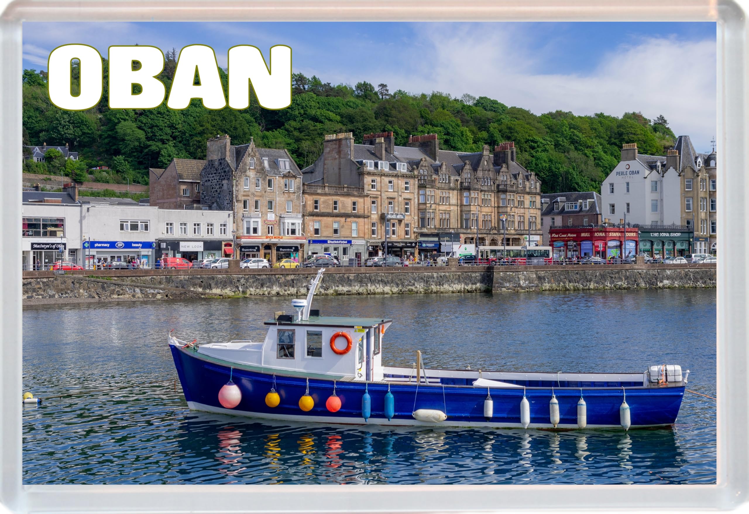 Baked Bean Store Multicolor Oban - Scotland - Jumbo Fridge Magnet 96 X 67Mm Bbsfhm1671