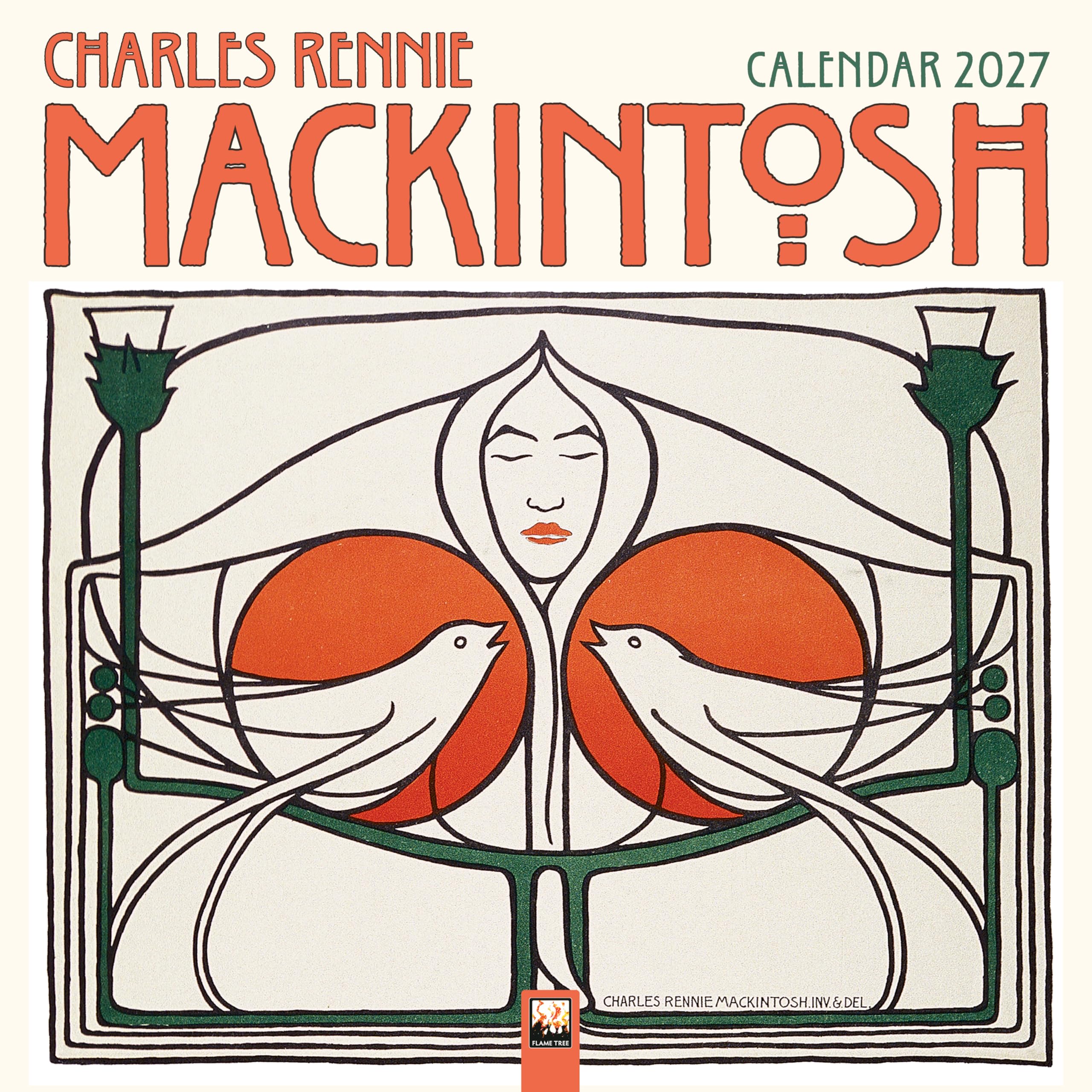 Charles Rennie Mackintosh Wall Calendar 2027 (Art Calendar)