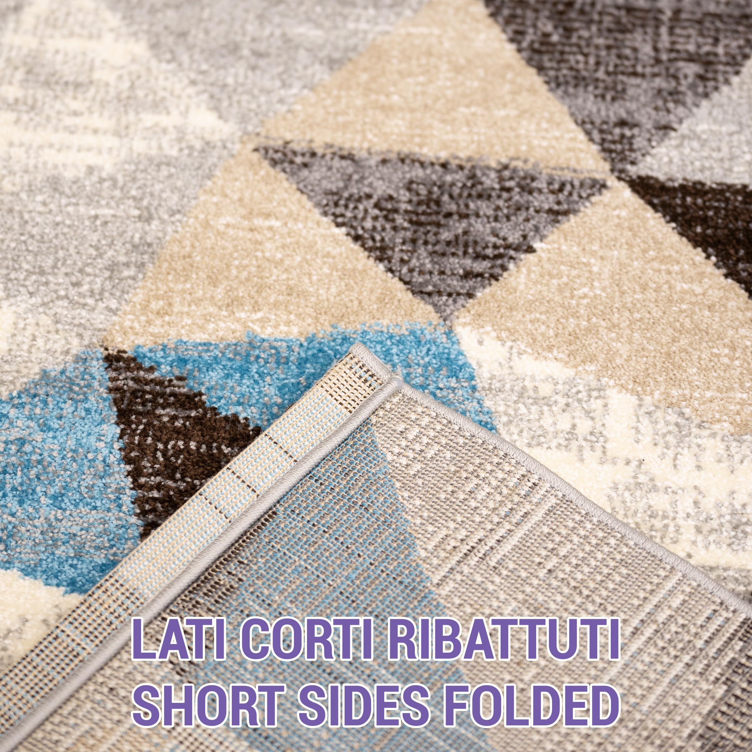 Tappeto Moderno Per Salotto E Ufficio Home My Own - Motivo Geometrico, Pelo Corto, 133x190 Cm, Lavabile In Lavatrice