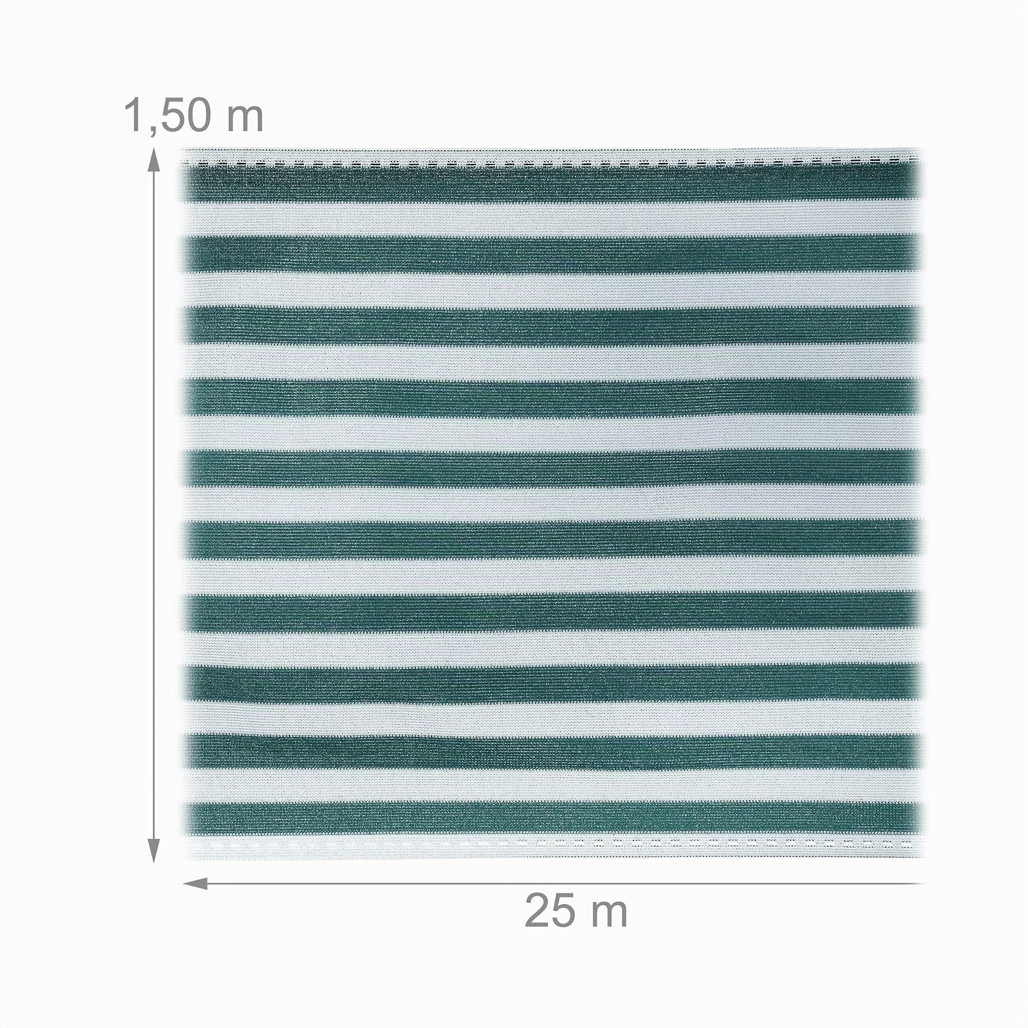 Relaxdays Frangivista, 1,5x25 m, Telo Ombreggiante, Rete Copri Recinzioni Esterno e Ringhiere Balconi, Bianco-Verde, Set da 1
