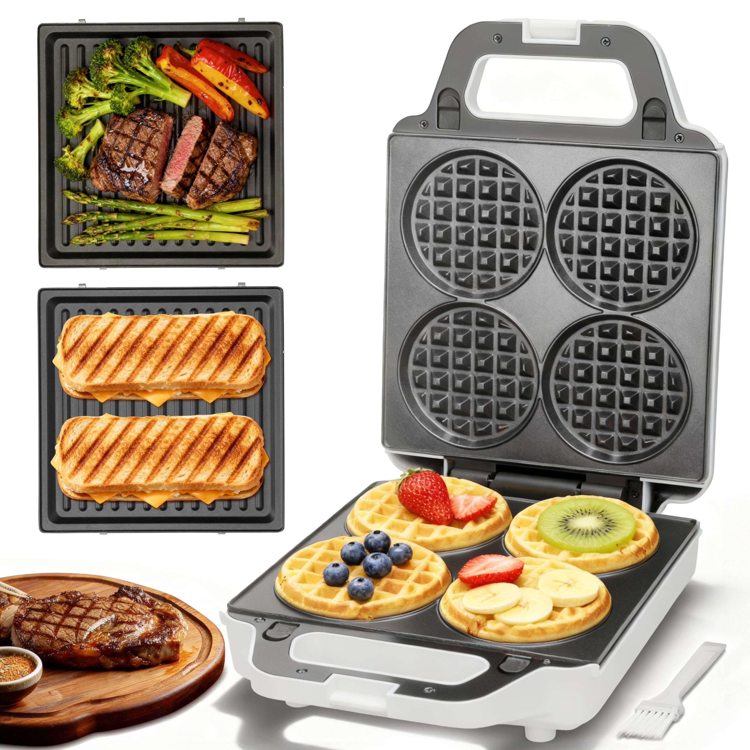 SugarWhisk 2 in 1 Waffle Maker