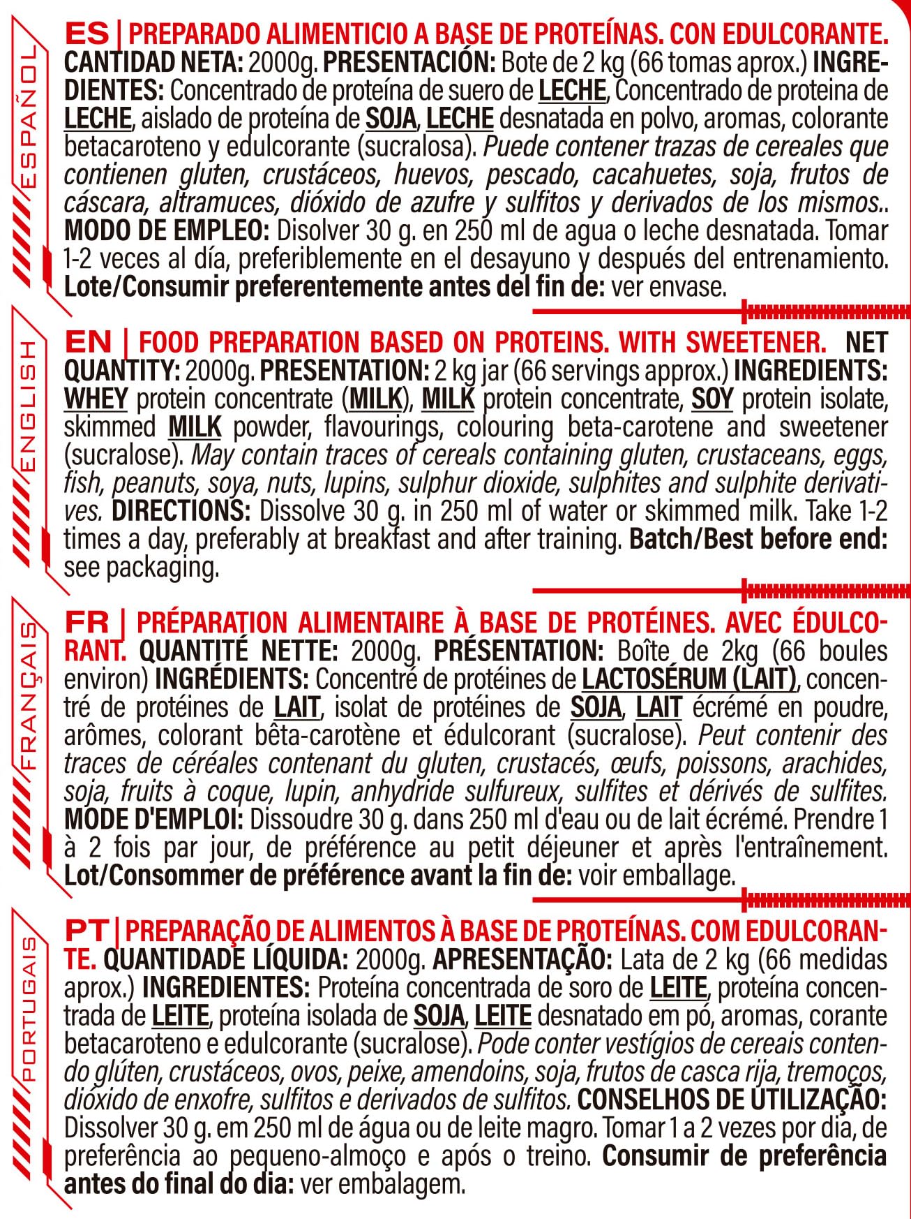 Whey Protein King Nutrition Proteina Concetrada (Leche Merengada, 2000gr + Creatina 500gr)