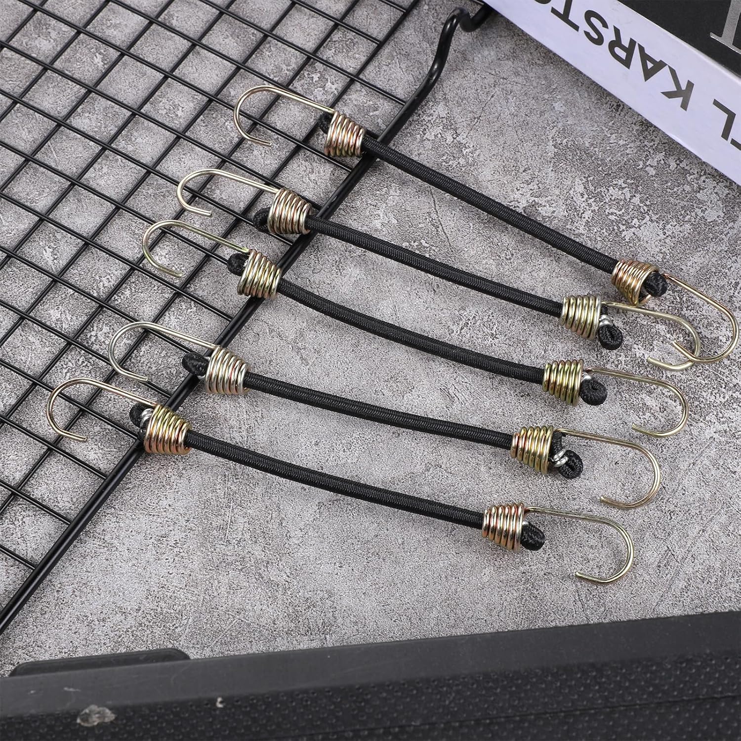 16 Pack Small Bungee Cords with Hooks, 3 Inch Black Short Elastic Straps Mini Heavy Duty Bungee Cords for Securing Cargo Tents Tarps Luggage Roof Racks Bikes