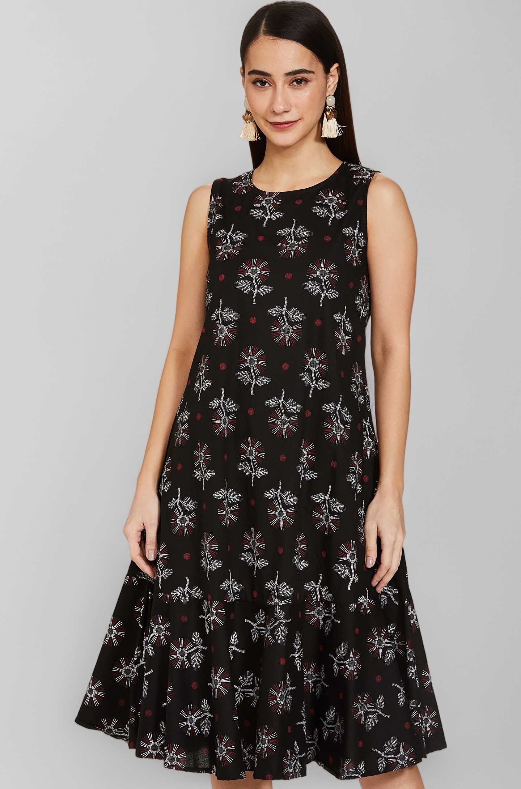 - Women's Rayon Knee-Length A-Line Dress (Available in Plus Sizes)