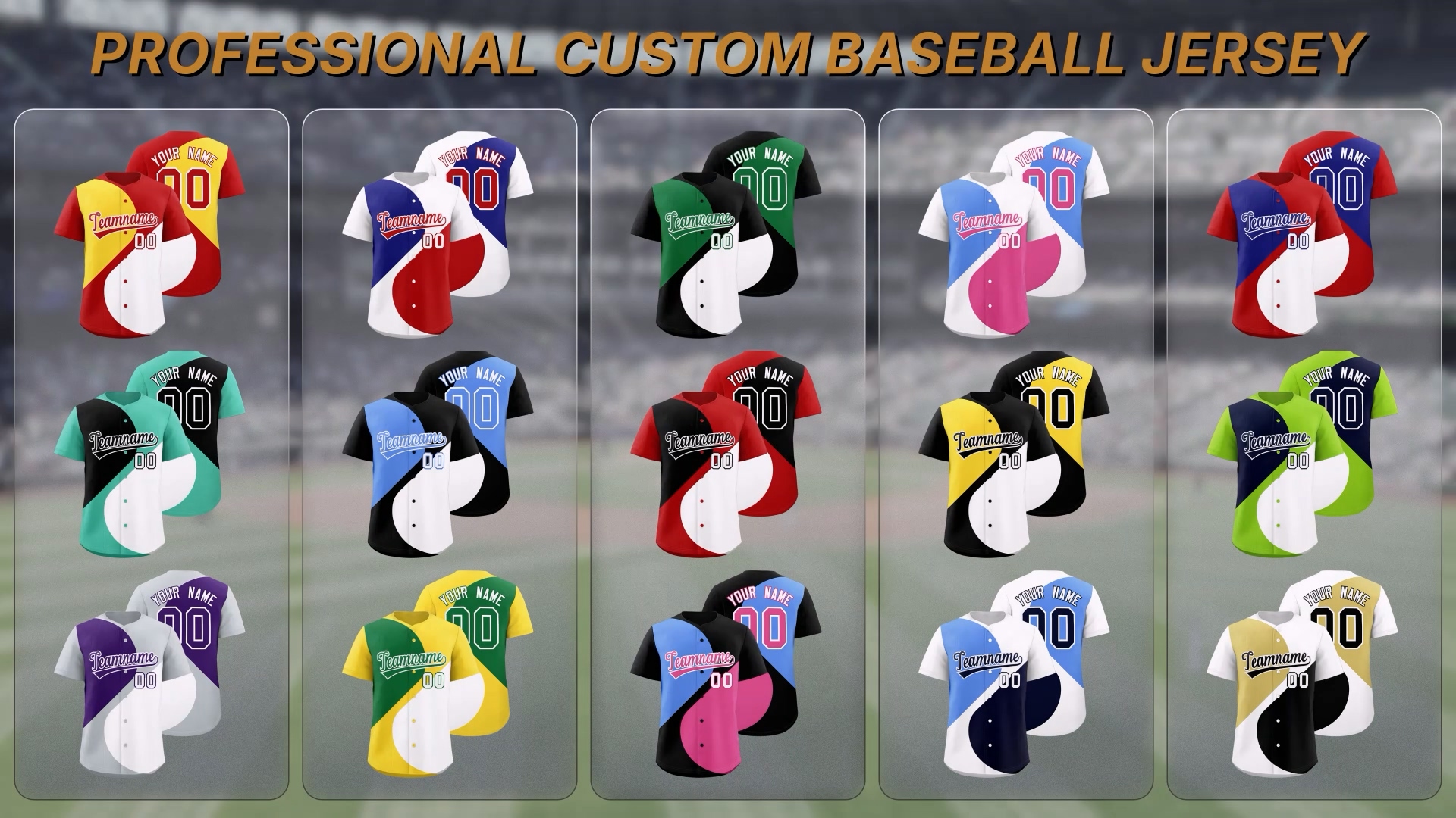 Camiseta deportiva de béisbol personalizada para adulto y juvenil con botones y nombre de equipo bordado miniatura 6