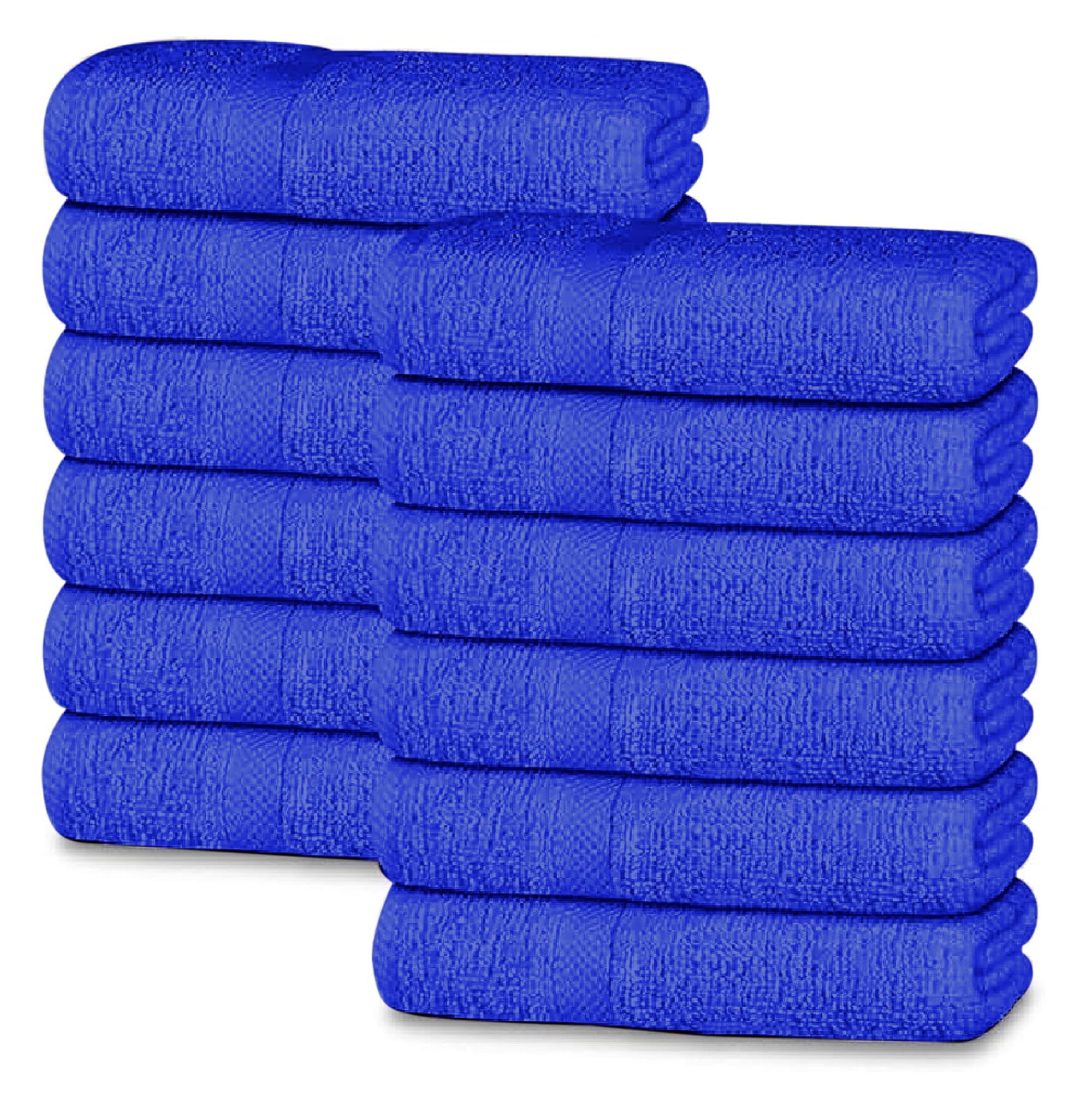 Opulent Dreams 100% Egyptian Cotton Towel Sets – Soft, Absorbent, Quick-Dry – Includes Bath Sheets, Bath Towels, Hand Towels, Flannels – Luxuriously Easy to Wash (Blue, Guest Towel (Pack of 12))