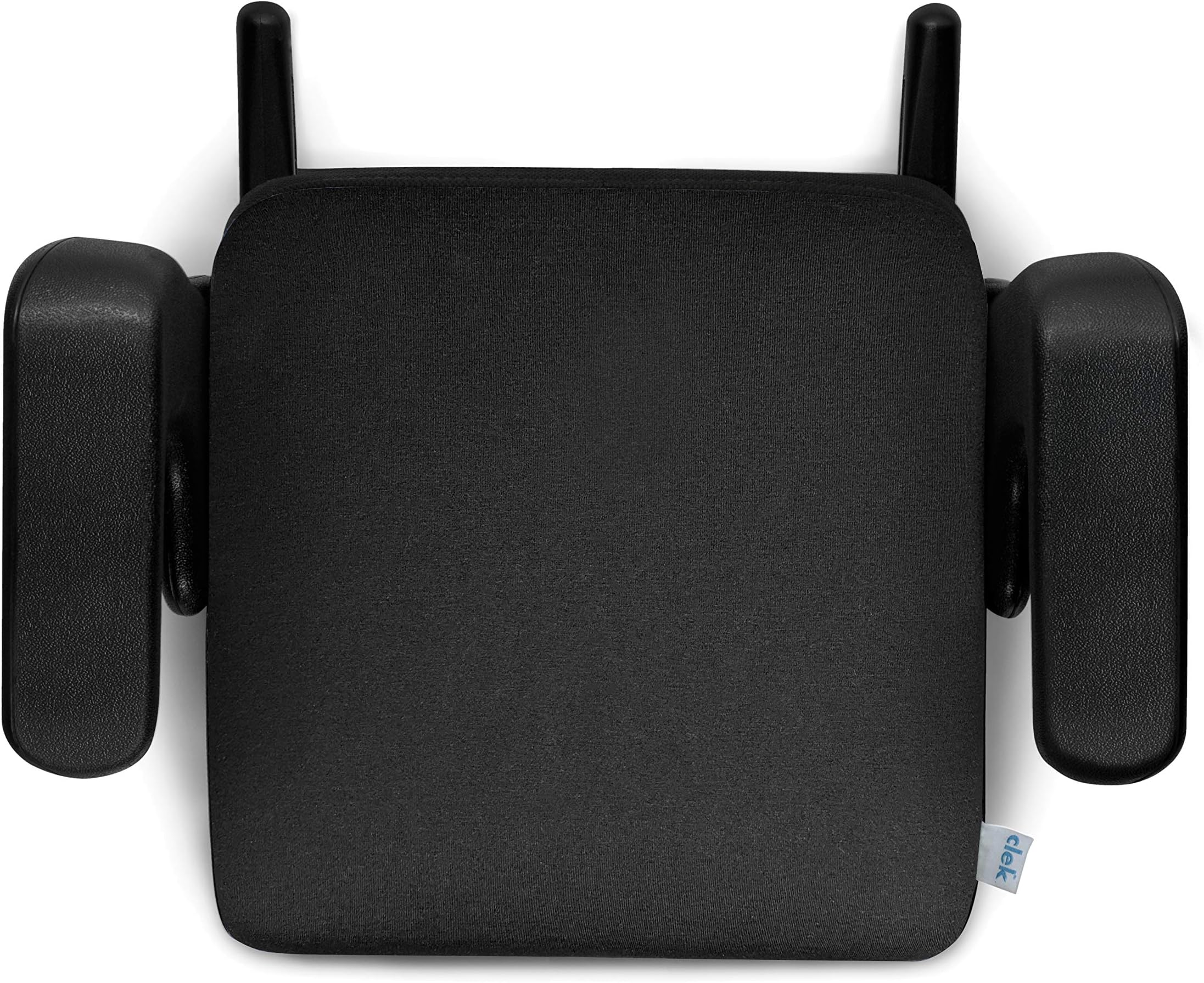 Ozzi Backless Booster Car Seat with Padded Comfort Cube Construction, Removable Seat Cover, and Latch Connectors, Lightweight at Just 5 lb (Carbon)