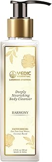 Vedic Essential Luxurious Ayurveda Deeply Nourishing Body Cleanser/Shower Gel/Body Wash/Tea Tree Leaf Water Coconut Based / 200ml