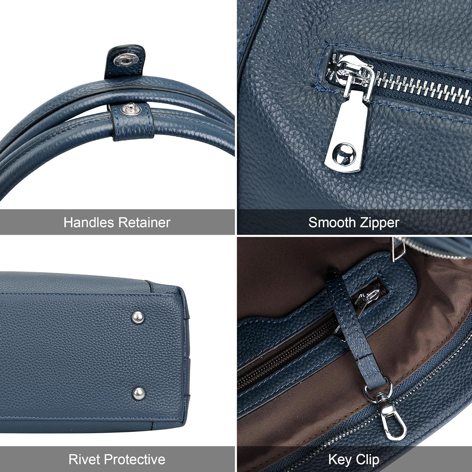 Over Earth Genuine Leather Purses for Women Large Hobo Bags Lady Shoulder Handbags with Detachable Strap - Image 7