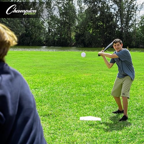 Vista 21 de Champion Sports Throwdown Base Set – 5 Rubber Baseball/Softball Base