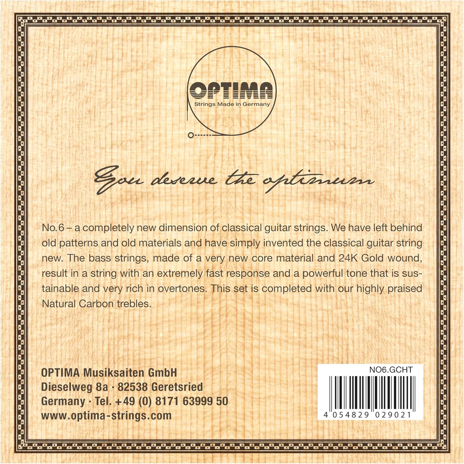 OPTIMA Classical Guitar Strings (No6.GCHT)