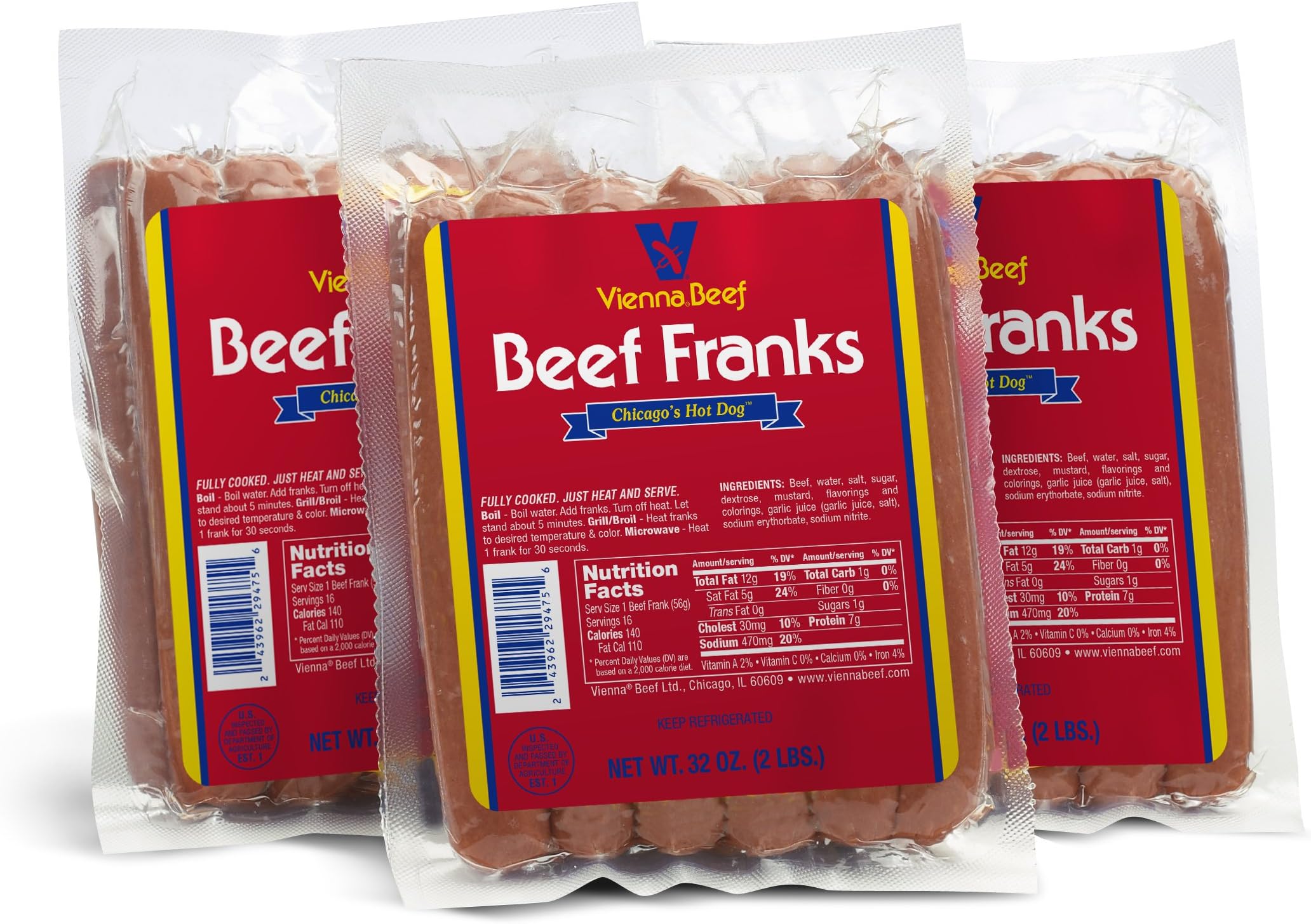 Vienna® Beef Chicago Style Hot Dog Kit 16 PACK Grocery