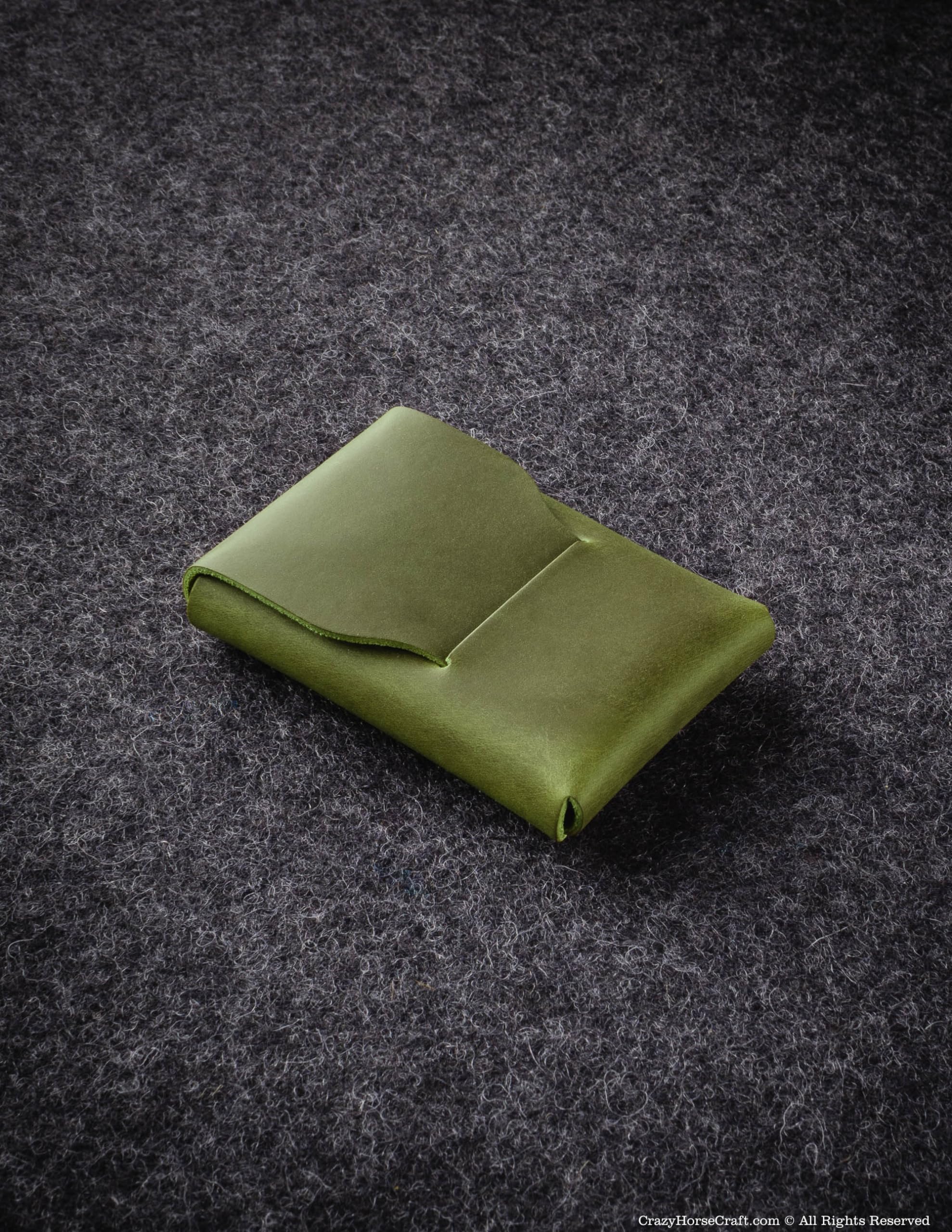 Crazy Horse Craft Cartera para Hombre y Mujer, Tarjetero de Piel