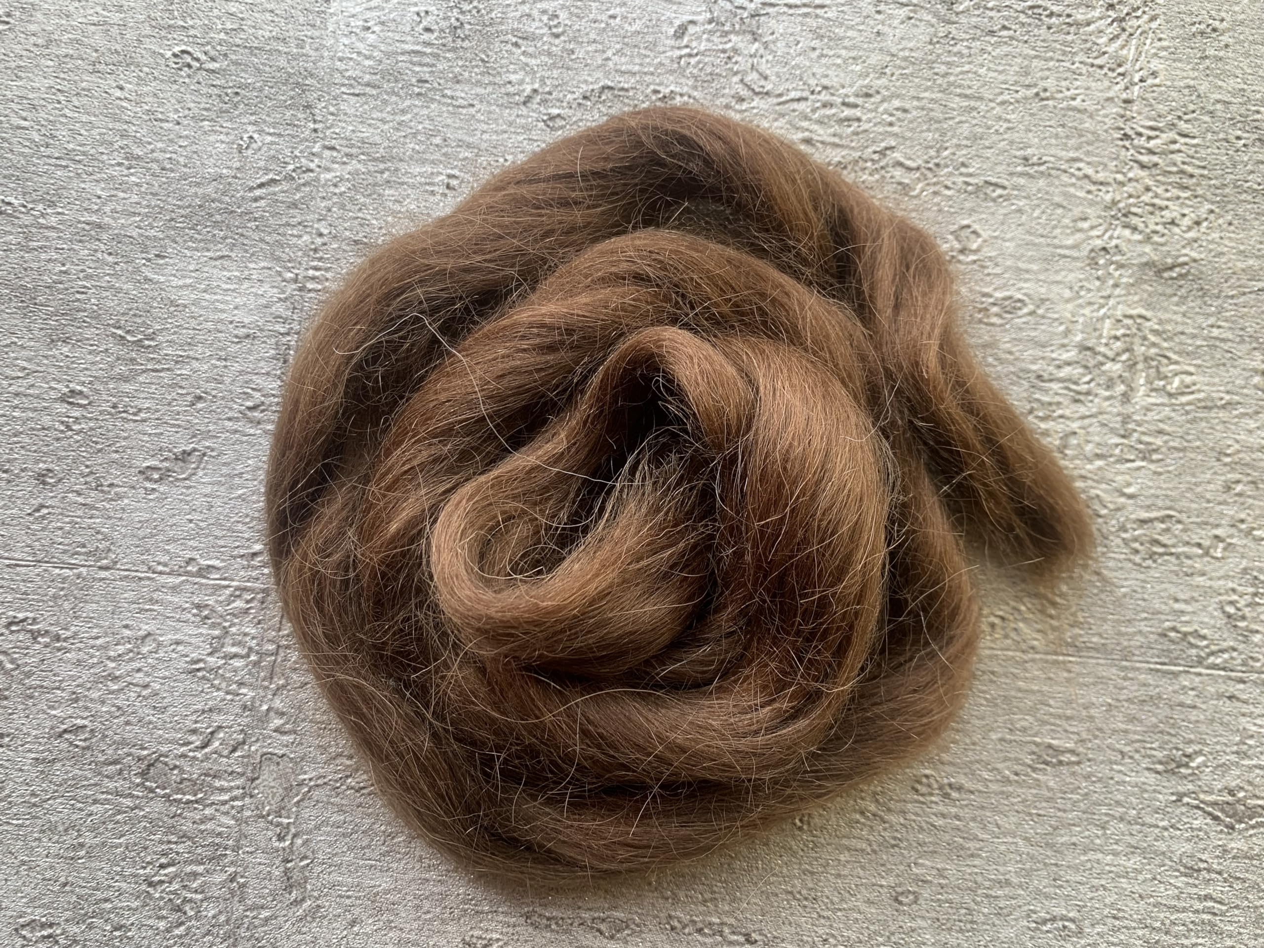heidifeathers® Mohair and Wool Blend - Needle Felting Fur, Reborn Rooting, Doll Hair (Dark Brown) — image 1