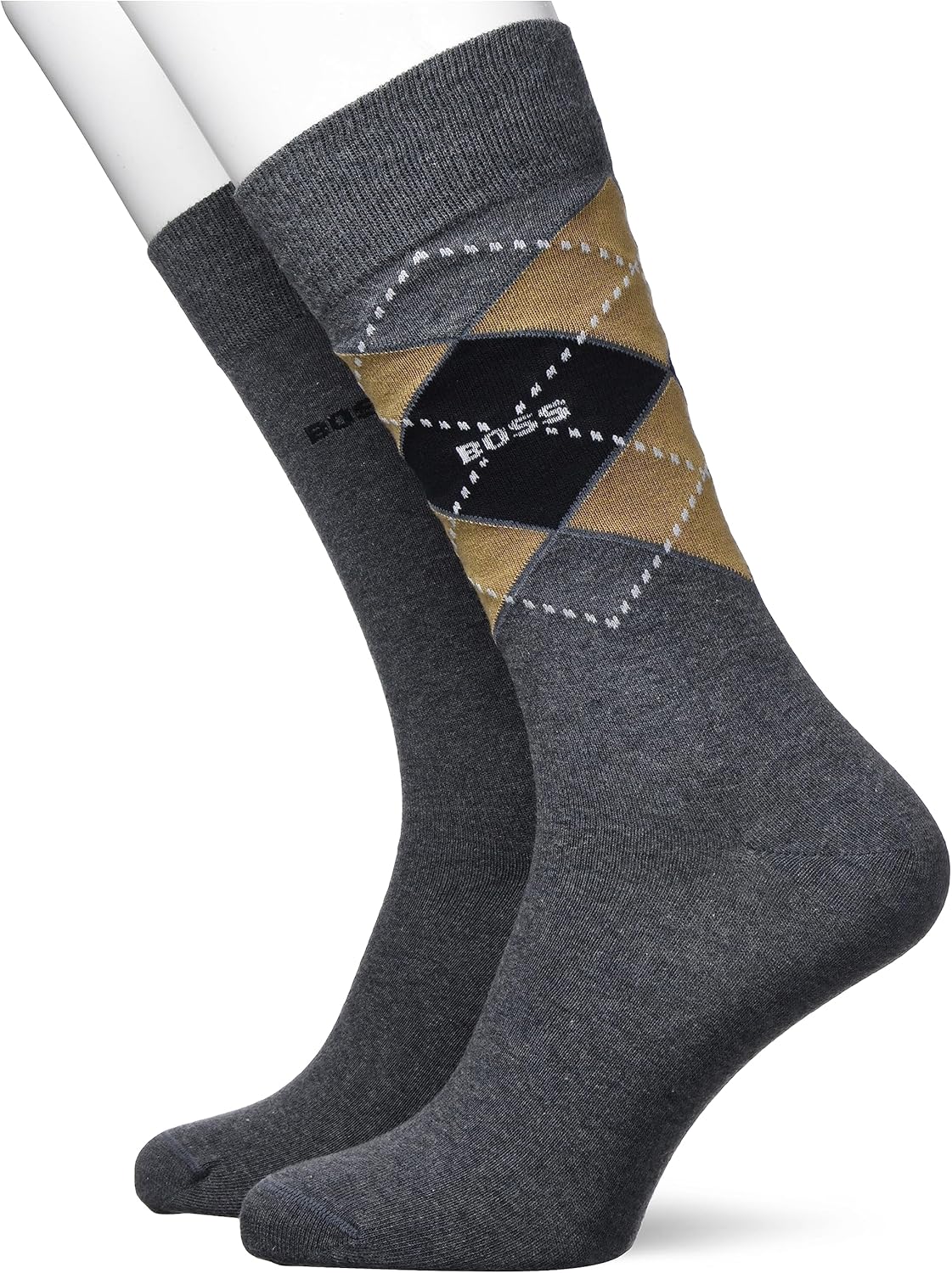 BOSS 2P RS Minipattern CC, Calzini Uomo In Cotone, Colore Open Green357, Confezione Da 2 Paia, Altezza Normale - 2