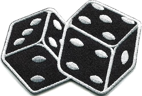 Miniatura 3 de Lote de 3 Poker as de espadas Diamantes Clubes Corazones dados Tarjetas Dados Señora Suerte Las Vegas Bordado Apliques Parches Hierro