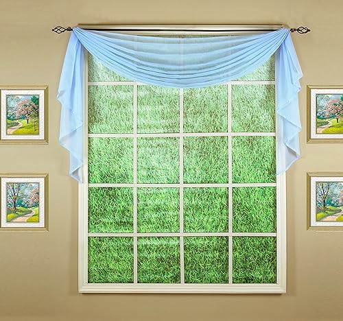 Vista 824 de Today's Curtain - Cortina Emelia de gasa original, panel de 84 pulgadas, negro, 60 pulgadas de ancho x 84 pulgadas de largo