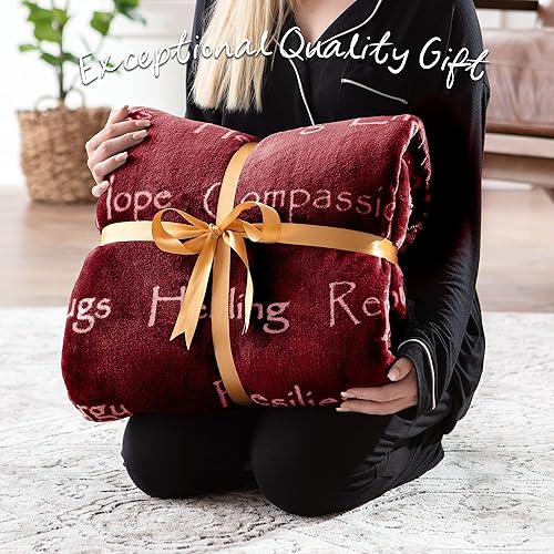 Miniatura 4 de Chanasya Manta de regalo de abrazos cálidos de condolencia de primera calidad, regalo curativo para sobrevivientes de quimioterapia contra el